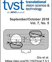 TVST cover featuring pedestrian collision detection with peripheral field loss.