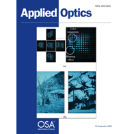 Applied Optics cover featuring a thin integral imaging display.