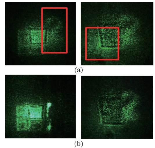 Optical reconstructions of objects separated by 5 mm using undivided and divided phase-only holograms.